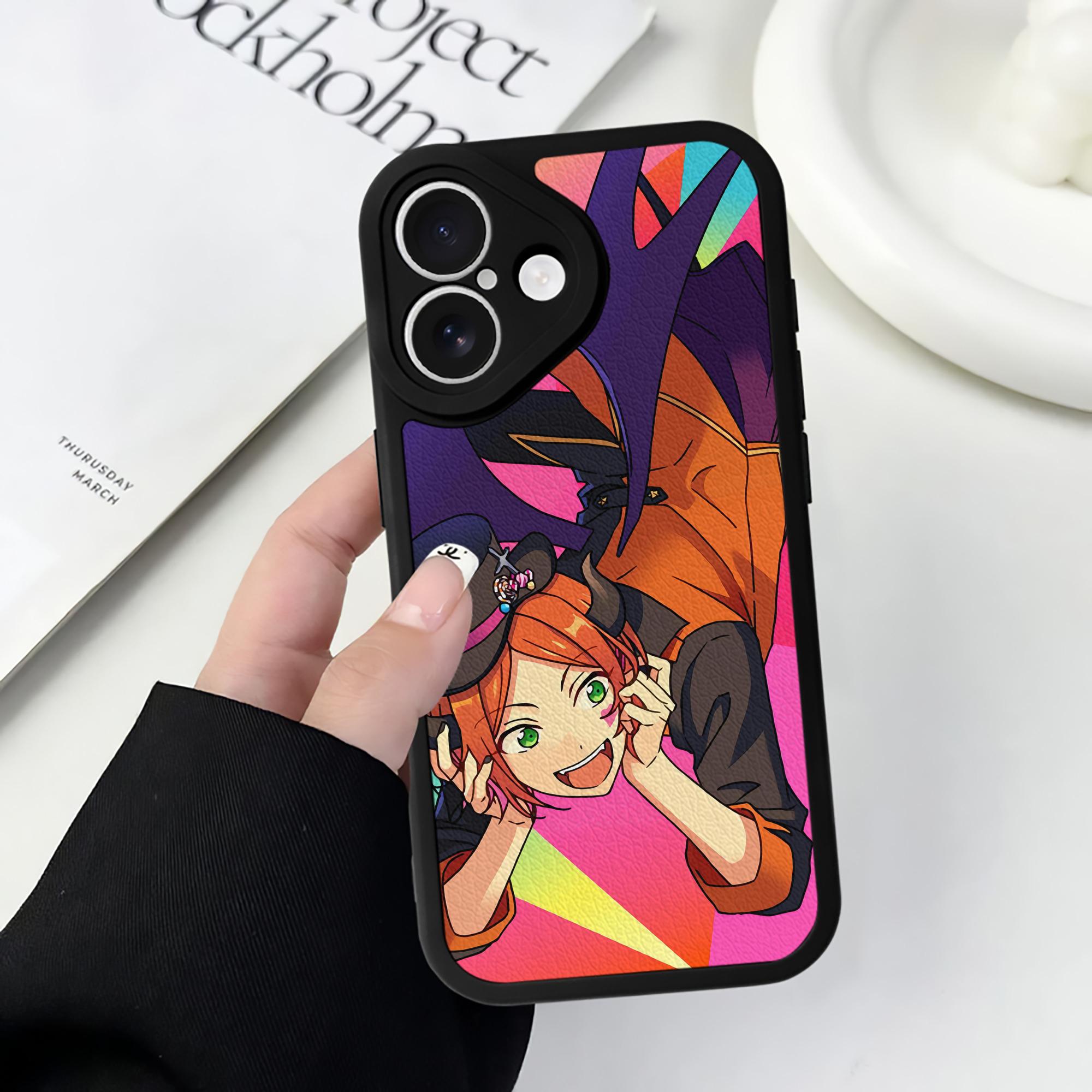 （画像用） あんさんぶるスターズ! Ensemble Stars 【iPhone 16シリーズ対応】シリコンスマホケース（レザー調） 材質：シリコン